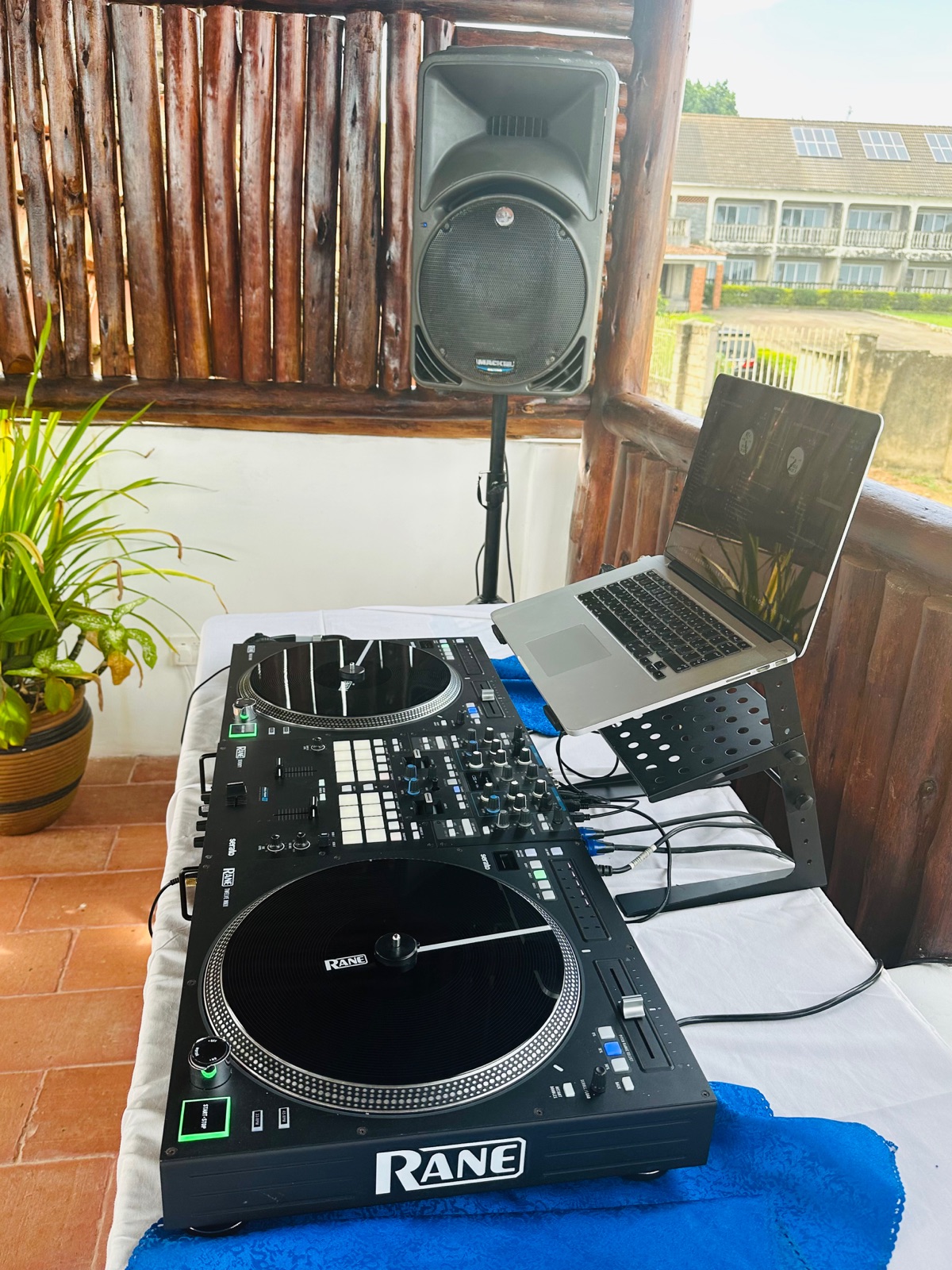DJ console and sound at an event setting