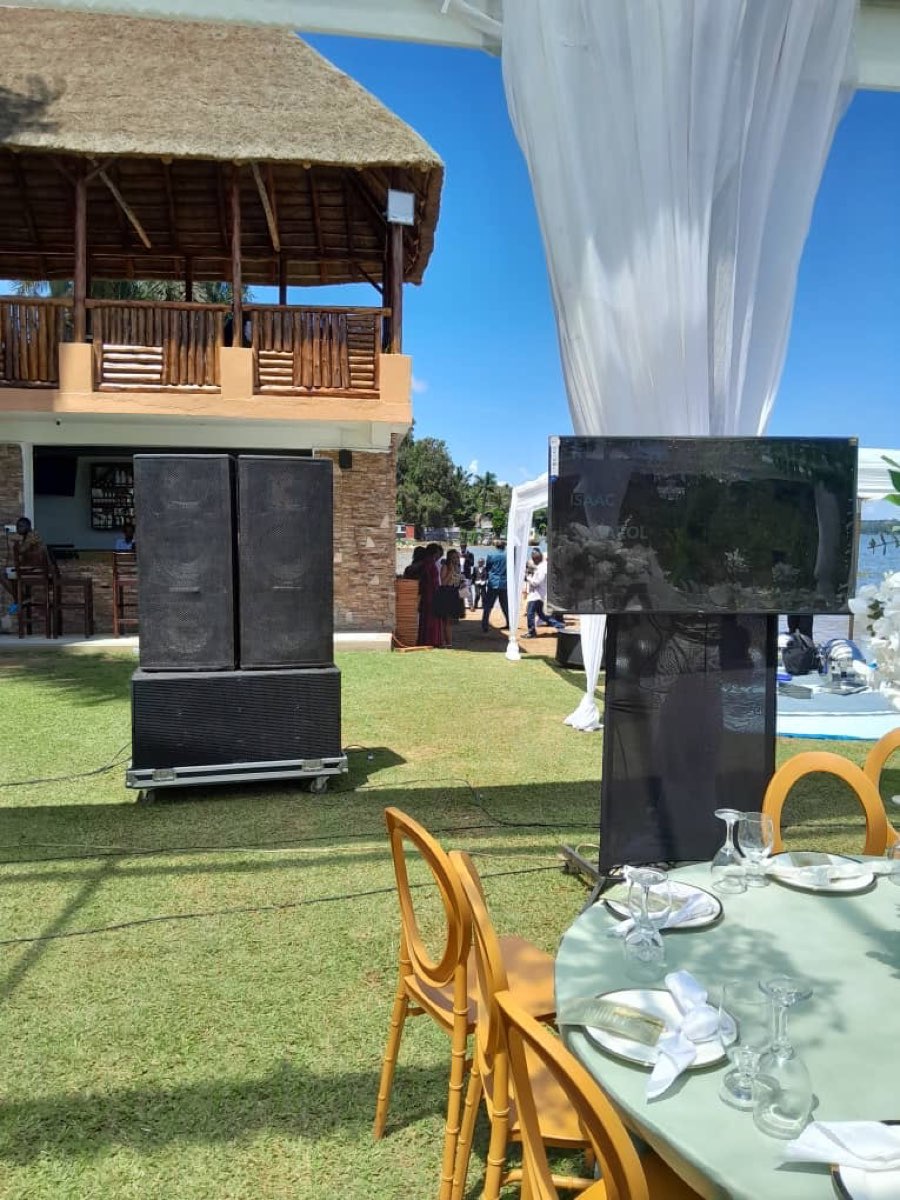 Sound and display at a waterside setting