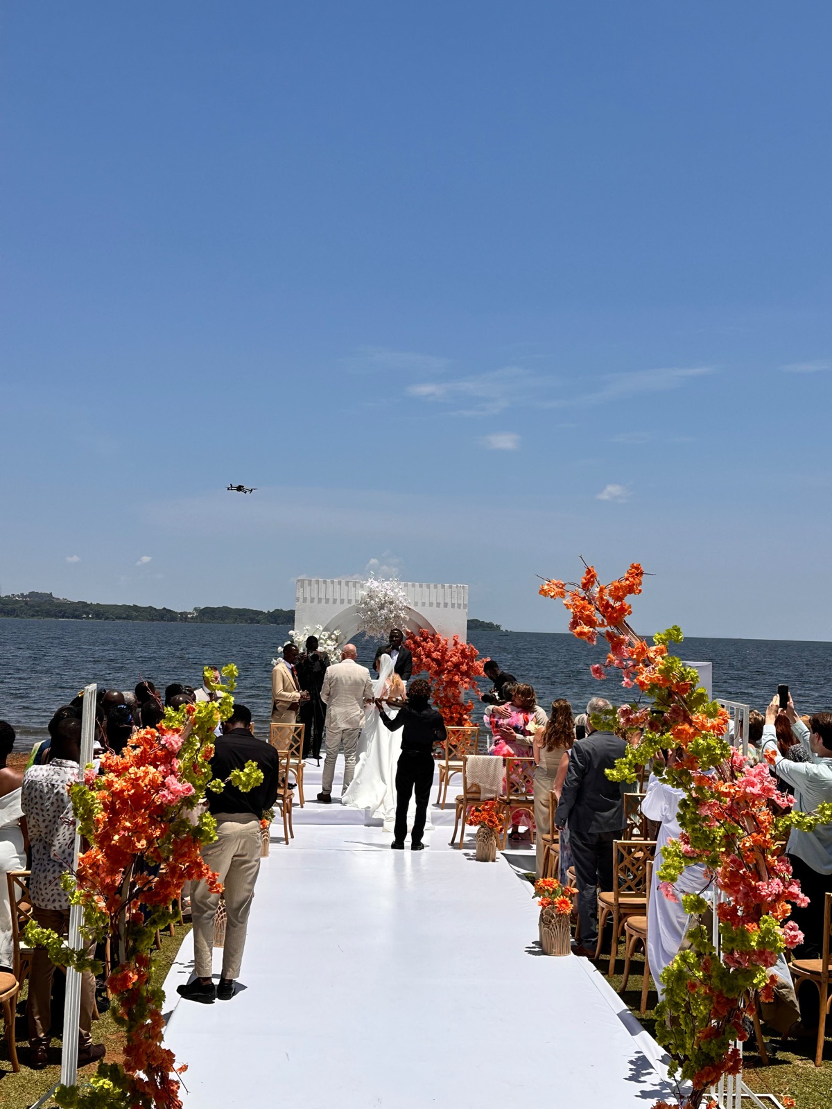 Floral ceremony aisle