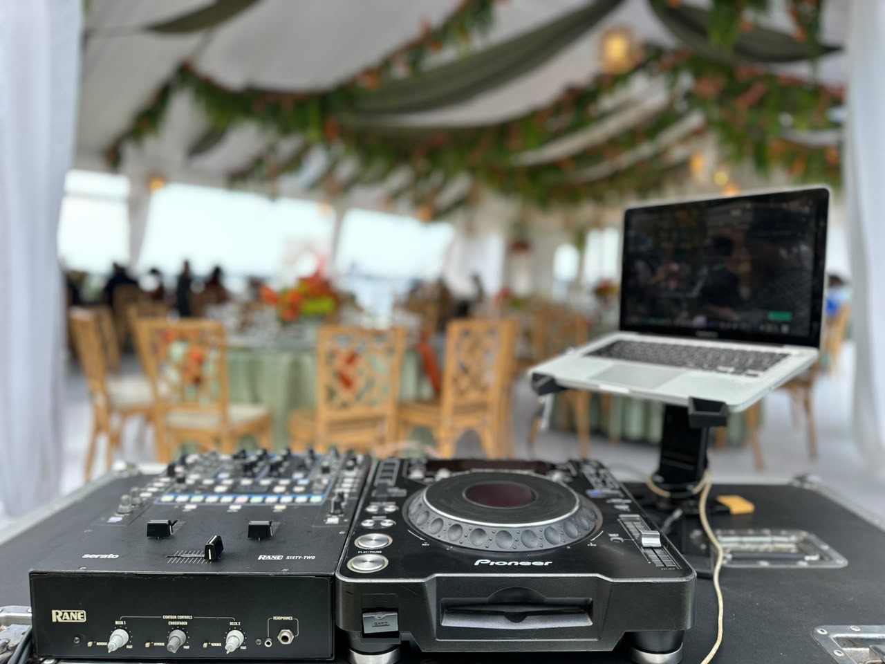 DJ setup at the wedding
